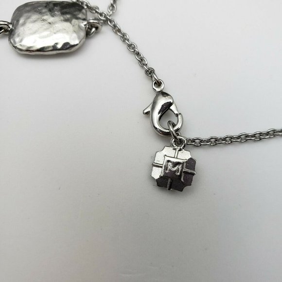 Monet  Silvertone with Clear Rhinestone Necklace - Picture 3 of 4